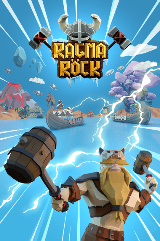 un cartoon viking avec des marteaux dans les mains